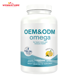 High Potency EPA DHA Omega-3 Softgels 1280 Mg 30 Servings Lemon Fish Oil Supplement