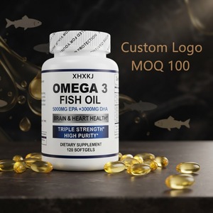 OEM Adult Support Heart & Brain Health Omega-3 Fish Oil Softgel Capsules 1200mg With EPA & DHA 60 Capsules Per Bottle