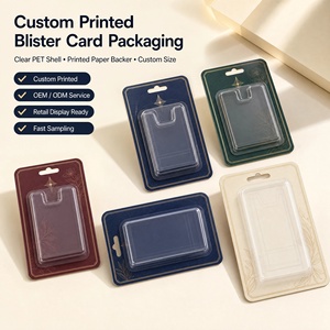 Custom Printed Blister Card Packaging With Paper Backer for Retail Display, Four Color Branding and Transparent Plastic Shell