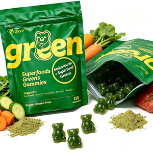 Private Label Green Superfood Gummies Bears