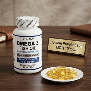 GMP High Quality ODM OEM Health 1200mg EPA 900mg DHA Triple Strength High Purity Burpless Deep Sea Softgels Omega 3 Fish Oil