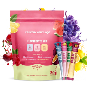 Keto Carnivore Sea Moss Hydration Certified Vegan Food Grade Electrolyte Powder Bag 20 Packets Mix Adult Low MOQ Custom Logo