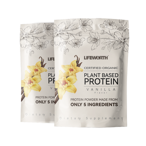 LIFEWORTH 100% Plant Protein Bag Prebiotic Fiber Organic Vegan Powder